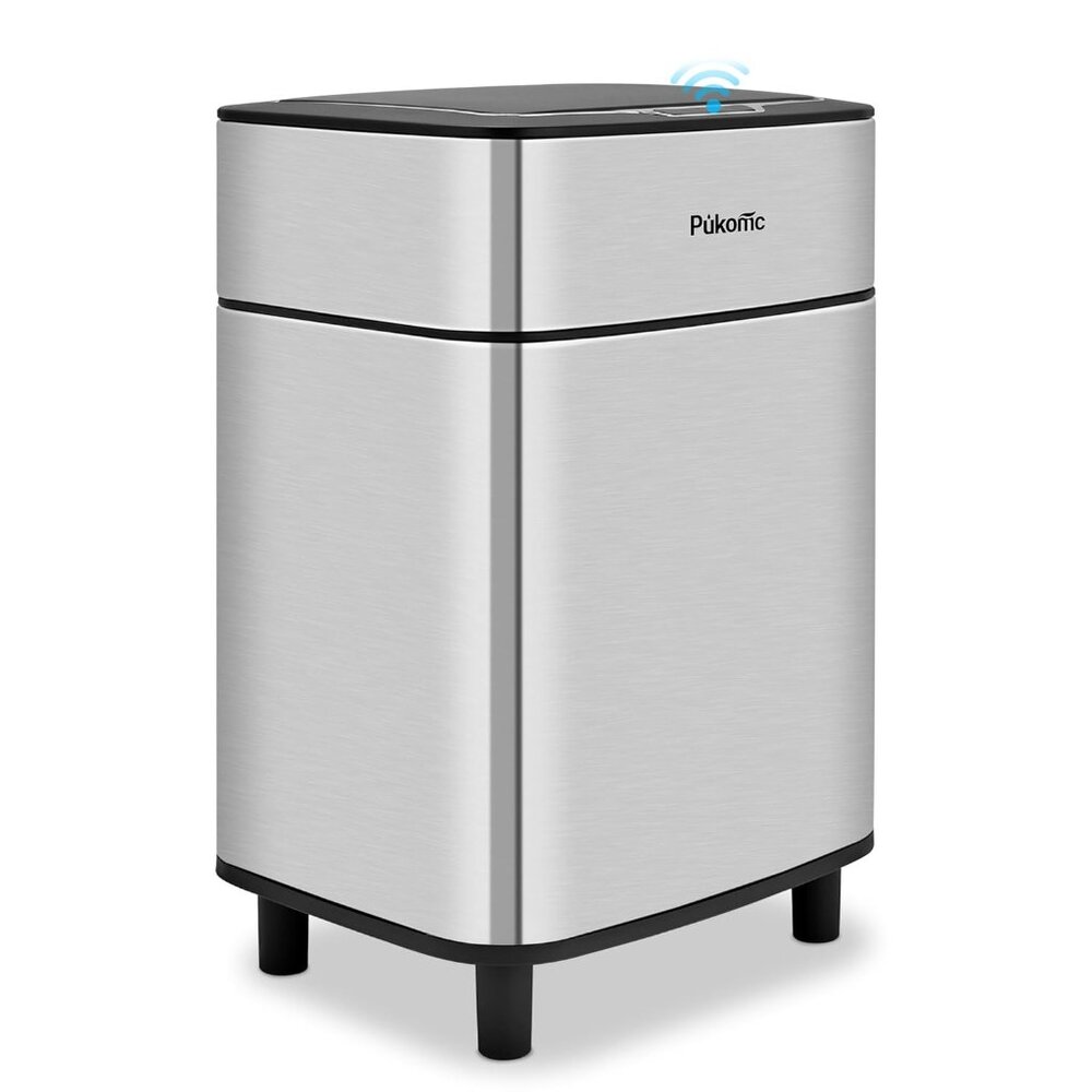 Pukomc Motion Sensor Trash can Stainless Steel Trash can 2.7-Gallon